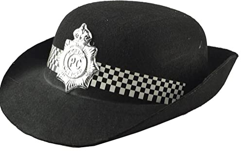 Fopytu Polizeihut, Schwarzer Offizier Hat Cops Cap Hat Kostüm Outfit Accessoire Für Kostümparty Rollenspiele Requisiten