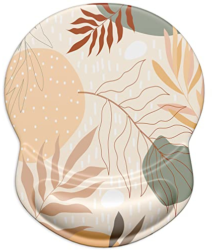 ITNRSIIET Tapis de Souris avec Repose-Poignet en Gel, Confort avec Repose-Poignet Ergonomique, Base en PU antidérapant, pour Ordinateur et Ordinateur Portable,Art Abstrait