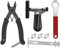 Fahrrad Kettennieter Werkzeug Set, ADEFOL Kettennieter + Kettenprüfer + Kettenzange + 3 Paar Fahrradketten, Kettengliedzange Kettenschloss Fahrräder Kettenglied Reparaturset