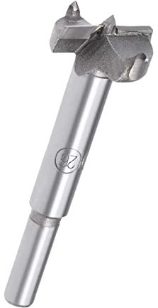 TA-VIGOR Forstner Drill Bit 26mm, Tungsten Carbide Wood Hole Saw Auger Opener for Woodworking Hinge Hole Drilling Boring Bit Cutter Gray
