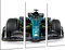 Cuadro Moderno Fotografico Coche Fórmula 1, Aston Martin AMR23 2023, Alonso, Stroll, 97 x 62 cm, ref. 27417