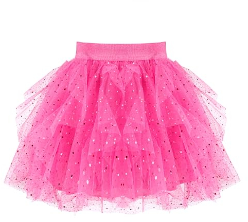 Sunny Fashion Filles Jupe Rose Rose À Pois Pétillant Tutu Partie Ballet Tulle 7-8 Ans
