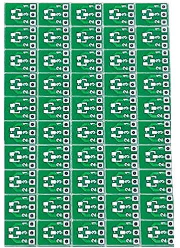 Wlauqueta 50 Stück Serien SOT23 SOT23-3 Drehen SIP3 doppelseitig SMD Tourner Dip SIP3 Adapter Konverter Platte SOT SIP IC Stecker PCB Karte Bastelset