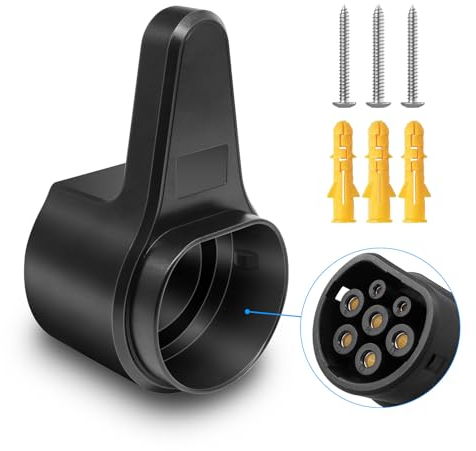 DAOLAR Typ 2 Wandhalterung Ladekabel Halterung, EV Wandhalterung, EV Charging Cable Holder, Geeignet für alle Ladegeräte für Elektrofahrzeuge IEC 62196-2 Halterung für Wanddose Zubehör