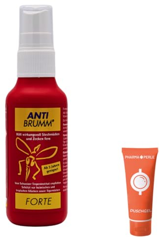 Anti Brumm Forte Pumpspray 1x 75 ml I Insekten-Repellent I effektiver Schutz gegen Mücken und Zecken I DEET I Für Fernreisen, Tropen I Spar-Set plus Pharma Perle give-away