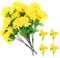 CORHAD 8stücke Künstliche Gelbe Chrysanthemen Für Friedhofsdekoration Lebensnahe Blumen Für Trauerfeiern Hochzeiten Und Wohnraumgestaltung
