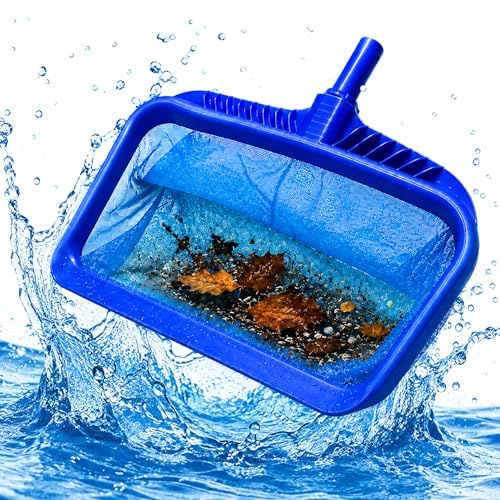 HAF® Pool Bodenkescher De Luxe mit extra breitem, tiefem & reißfestem Netz | Poolkescher in Stabiler Ausführung | Tiefenkescher mit Anschluss für Teleskopstange für einfache Reinigung vom Schwimmbad