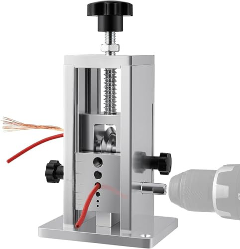 Abisoliermaschine für 1,5-25 mm Kabel, Mehrfach-Abisolierzange Aluminiumlegierung, manuelle Abisoliermaschine, Hand Kabelschälmaschine mit Abisoliergeschwindigkeit für Kabelbaumverarbeitung