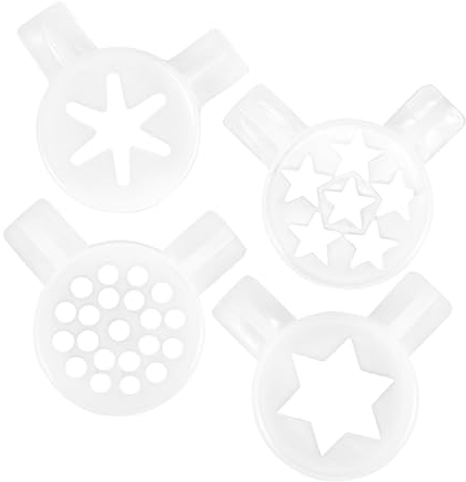 PRETYZOOM 4pcs Ice Cream Machine Flower Mouth Nozzles Ice Shaping Nozzles Commercial Use