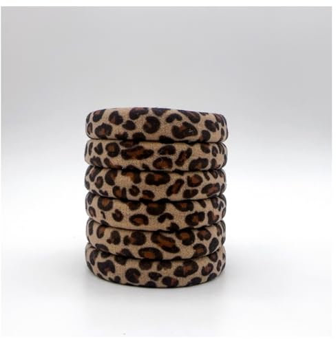 Hrlace 6 Stück Haargummis Damen Elastisch Haargummi Scrunchies Leopard Haarbänder Haargummis Keine Beschädigung Scrunchies Zopfgummis Haar Accessoires für Frauen Mädchen und Kinder Leopard #2