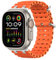 MoKo Bracelet Amélioré en Silicone Sport Océan pour Apple Watch 49mm/46mm/45mm/44mm/42mm - Serie 10/9/8/7/6/5/4/3/SE2/SE/Ultra/Ultra2 - Unisexe, Argent/Orange