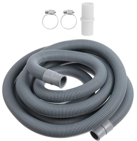 IWOWHERO 1Set Washing Machine Drain Hose Extension Kit Durable Washer Outlet Pipe with Connectors and Clamps for Kitchen Bathroom and Laundry Use
