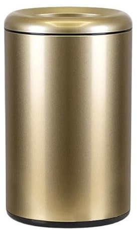 Papelera de baño Papelera de Reciclaje con Parte Superior Abierta de 3,1 galones con filtros de olores, Cesta de Basura Redonda Moderna de Acero Inoxidable con Anillo de presión y contenedor Interior