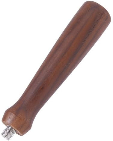 DICOSMETIC 1 Stück M10 Holz Portafilter Griff 14.4x3cm 5.67x1.18 Zoll Kokosbraun Holz Espresso Griff Ersatz für Zuhause Café Barista Maschine