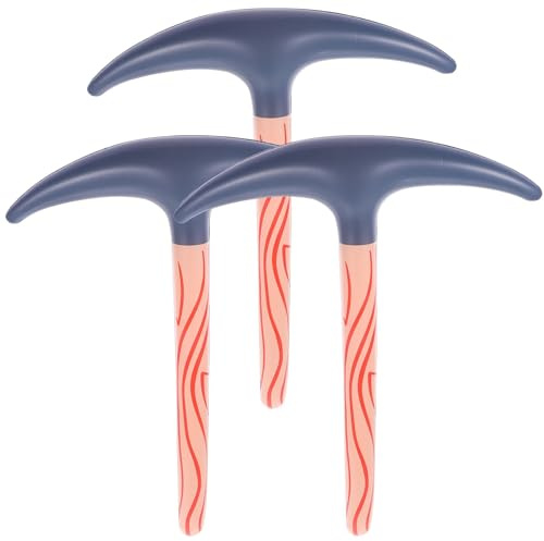 Jouet de pioche gonflable 3 pièces, hache de jouet en PVC étanche 22 pouces pour jeu rôle fête pour enfants, jouets piscine décoration