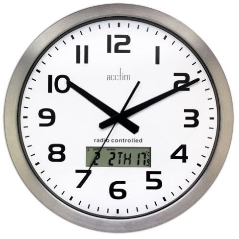 Acctim Meal Wall Clock, White, 38 cm