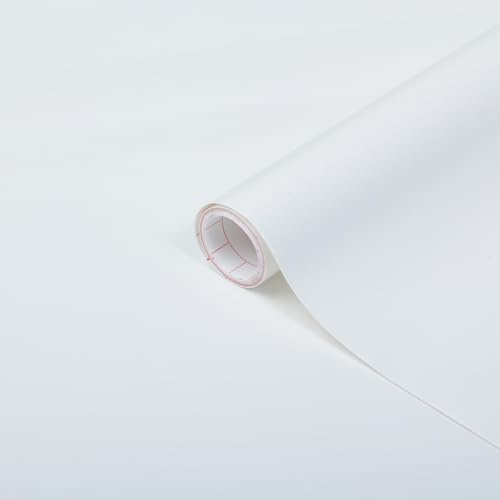 d-c-fix Möbel-Klebefolie Uni seidenmatt Weiß 90 cm x 15 m | abwaschbare und selbstklebende Deko-Folie für Küche, Schrank, Tisch & Fensterbank - modern & nachhaltig