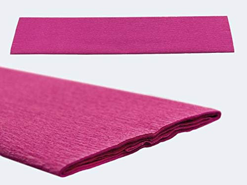 Krepp Papier 50 x 250 cm, verschiedene Farben(dunkelpink)