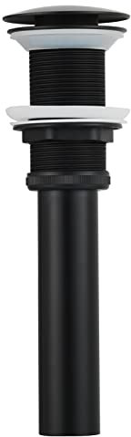 Ciencia Bonde lavabo en laiton, Bonde clic-clac, Valve pour lavabo sans trop-plein 230x30x65mm Noir