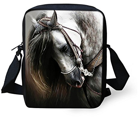 HUGS IDEA Aniaml Mini-Umhängetasche mit Muster, Reisetasche, Handy-Tasche, pferd, S, Kuriertasche