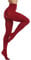 Frola Dames Collants Semi-opaques Lisses Pantalon Collant à Pieds Microfibre Souple Contour Collants de Femmes 80 DEN(L-XL,Rouge vineux)