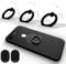 Attom Tech Transparent Phone Ring Holder Grip Tomorotec 360 Degree Free Rotation, Clear Cell Phone Finger Ring Kick-Stand Compatible with iPhone 14 13 12 X Plus, Galaxy S23 S22 Edge (Black)