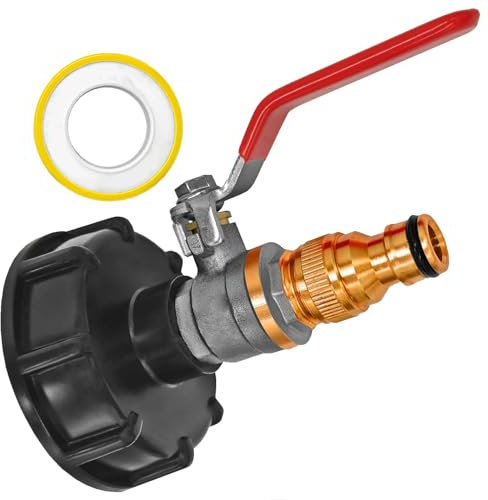IBC Container Zubehör Adapter Kappe Deckel - Adapter + Kugelhahn mit Stecker