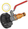 IBC Container Zubehör Adapter Kappe Deckel - Adapter + Kugelhahn mit Stecker