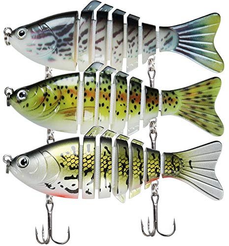 TRUSCEND Angeln Köder Set mit Tackle Box für Hecht, Zander, Forelle, Barsch, Angelzubehör einschließlich Gummifische, Oberflächenköder, Spinner, Popper, Jigs Head für Süßwasser-Salzwasser-Fischen
