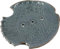 GURU SHOP Exotische Keramik Seifenschale - Fisch/graublau, 2x12x12 cm, Seifenschalen