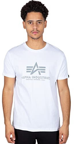 Alpha Industries Herren Basic T-Shirt, Jet-stream-white, S