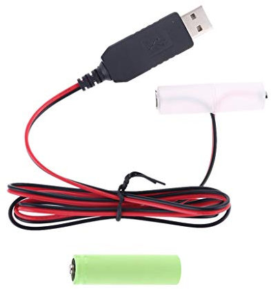 DALIN LR6 AA Batterie-Eliminator USB-Netzteilkabel ersetzt 1–4 Stück 1,5 V AA-Batterie.