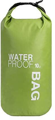 QIMEI-SHOP Sac Etanche 10L Dry Bag Imperméable Sacs Étanches pour Camping Kayak Pêche Rafting Canoë Plein Air Sports Aquatiques Vert