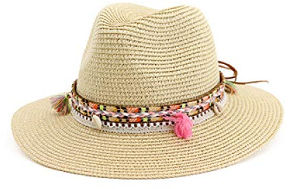 Sombreros De Paja Gorra De Mujer Sombreros para El Sol para Mujer con ala Grande, Cinturón Sólido, Sombrero De Paja, Fascinador Informal, Playa Al Aire Libre, Sombreros para Mujer Plegables,