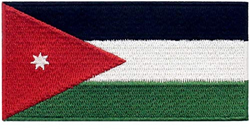 Jordanien Flagge Bestickter Aufnäher zum Aufbügeln/Annähen