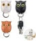 3 Pièces Crochet Clé Hibou, Crochet Auto-adhésif, avec Design Yeux Ouverts et Fermés, Porte Clés Mural Magnétique, pour Accrocher Clés à Maison, Pour Accrocher Clés au Bureau