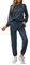 REORIA Damen Tracksuit Langarm Rundhalsausschnitt Einfarbig Zweiteiler Outfit Hoodie Jogger Trainingsanzug Set Sweatshirt & Jogginghose Marine L