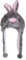 JK Home Mignon Bonnet Animal 3 en 1 Chapeau d'hiver Velours Echarpe Gants Cache Cou Oreilles Lapin Gris