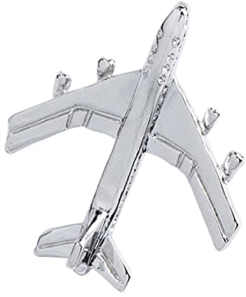 Bodge D'avion Broche Broche Badge Silver Flight Atternant Cravate Pin Jet Badge Badge Broche Accessoire
