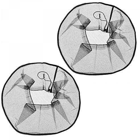 sourcing map Electric Fan Dust Cover 16 Inch Washable Dustproof Guard Mesh Net for Protection, Black Pack of 2