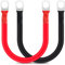 JatilEr 2 cavi batteria 12 V M10, cavi batteria 30 cm cavo batteria auto 35 mm rame puro, cavi batteria 12 V resistente, per moto solare auto cavo di messa a terra auto ecc