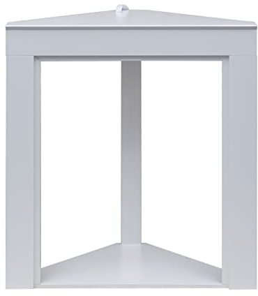 Rebecca Mobili Marco de Chimenea de Esquina, Chimenea de Esquina Decorativa, Blanco, MDF, para salón Dormitorio - Dimensiones: 100 x 90 x 45 cm (AxANxFON) - Art. RE6742