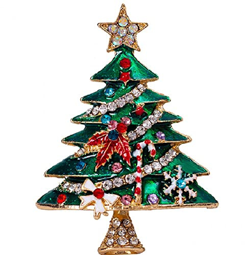 Weihnachtsbrosche Stecknadel Für Frauen Strasskristall Weihnachtsbäume Brosche Stifte Schmuck Für Weihnachten Dekoration Urlaubs Geschenk