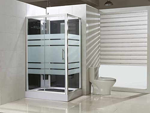 Saqu Total Shower Duschabtrennung mit linksdrehender Tür 120x90x225cm satiniertes Glas/Mattaluminium