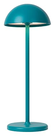 LUCIDE JOY - wiederaufladbare Tischlampe Innen/Außen - Akku/Batterie - Ø 12 cm - LED Dim. - 1x1,5W 3000K - IP54 - Türkis