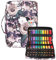 JAKAGO Federmäppchen Große Kapazität für 300 Stifte Aufbewahrung Buntstifte,Wasserdicht Pencil Case Schreibwaren Organizer für Malstifte Künstler Pinsel Fineliner Textmarker（Grey Rose）