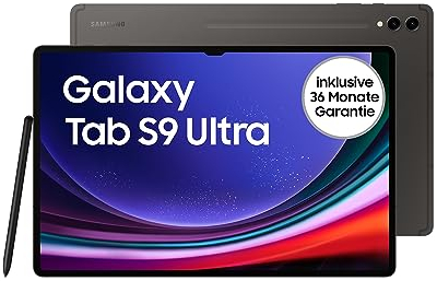 Samsung Galaxy Tab S9 Ultra AI-Android-Tablet, Wi-Fi, 1 TB / 16 GB RAM, MicroSD-Kartenslot, Inkl. S Pen, Simlockfrei ohne Vertrag, Graphit, Inkl. 36 Monate Herstellergarantie [Exklusiv bei Amazon]