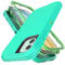 YmhxcY for iPhone 12 and iPhone 12 Pro Case [No Screen Protector] Shockproof Dropproof Dust-Proof Drop Proof 3-Layer Durable Phone Case Cover for iPhone 12/12 Pro 6.1-Aqua Blue/Lime Green