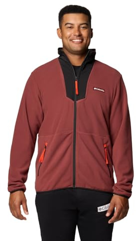 Columbia Herren Sequoia Grove Fleece Fleecejacke mit durchgehendem Reißverschluss, Gewürz/Schwarz/Würzig zieht, XL