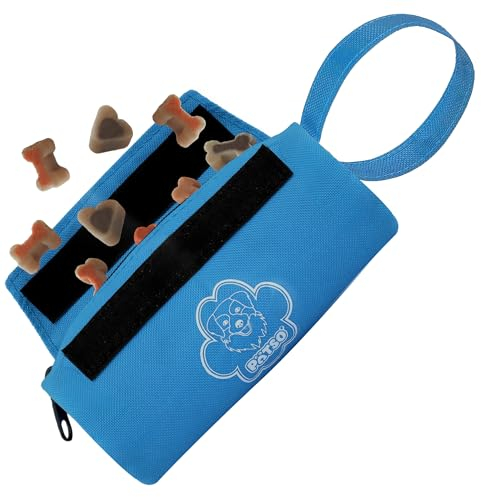 Pätso Hunde Futterbeutel - Dummy Apportierspielzeug/Apportierbeutel für Hundetraining - Futterdummy für Leckerlies (Blau)